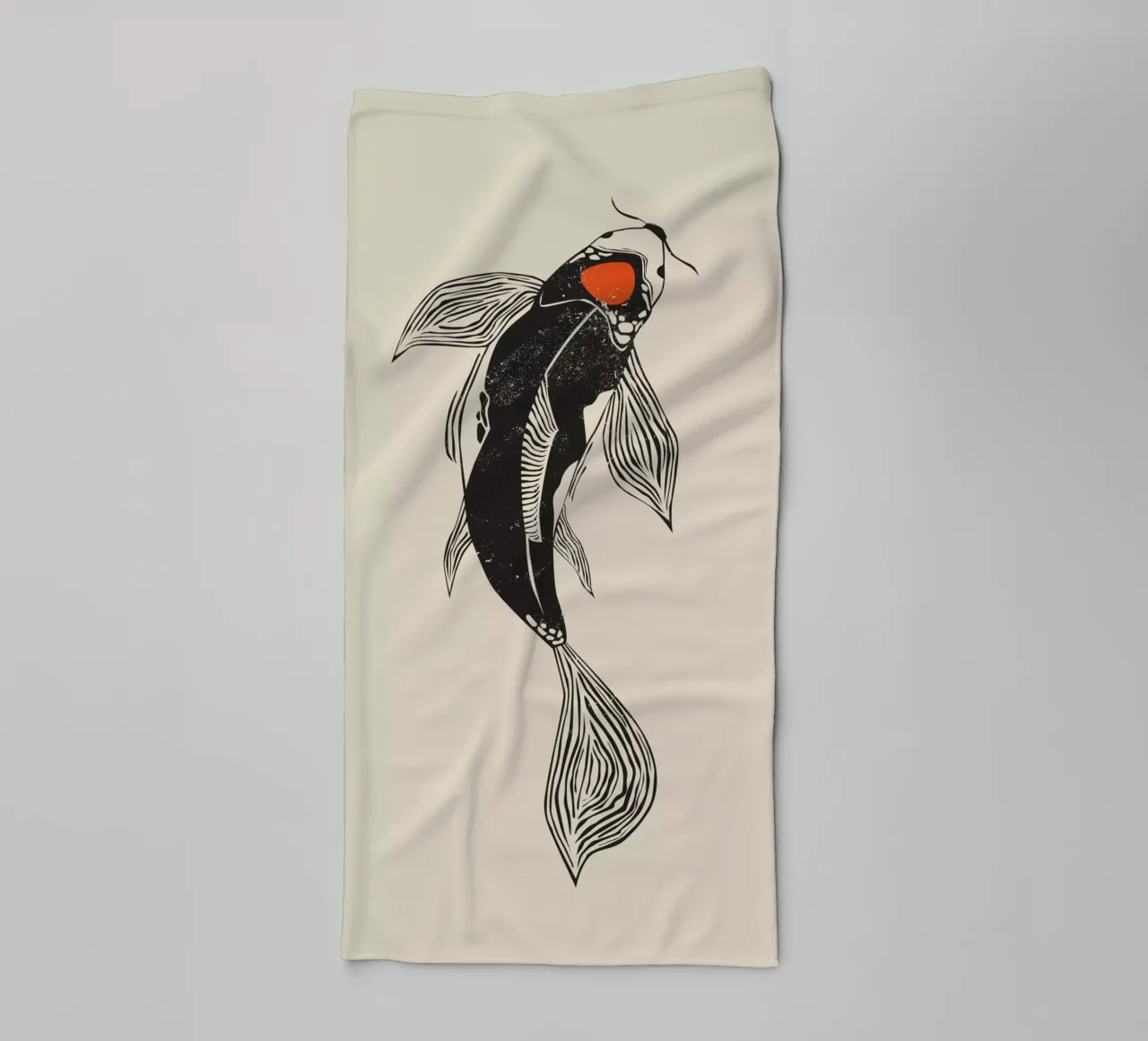 Design del pesce Koi asciugamano da bagno da Indigo Rain