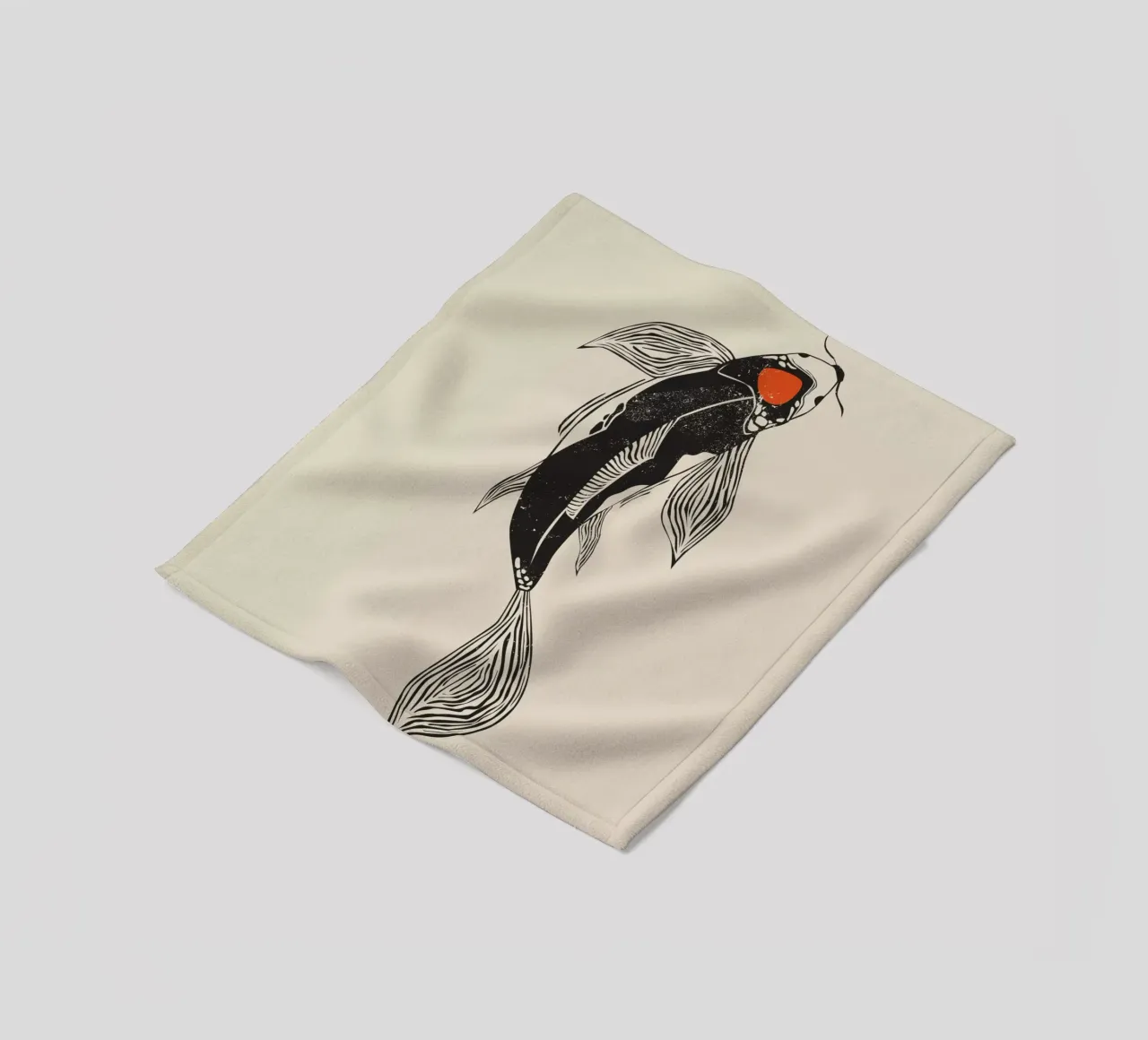 Design del pesce Koi coperta in pile da Indigo Rain