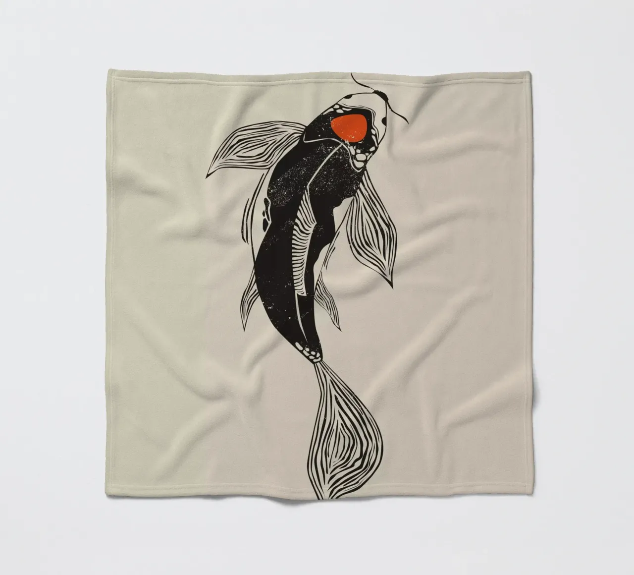 Design del pesce Koi coperta in pile da Indigo Rain