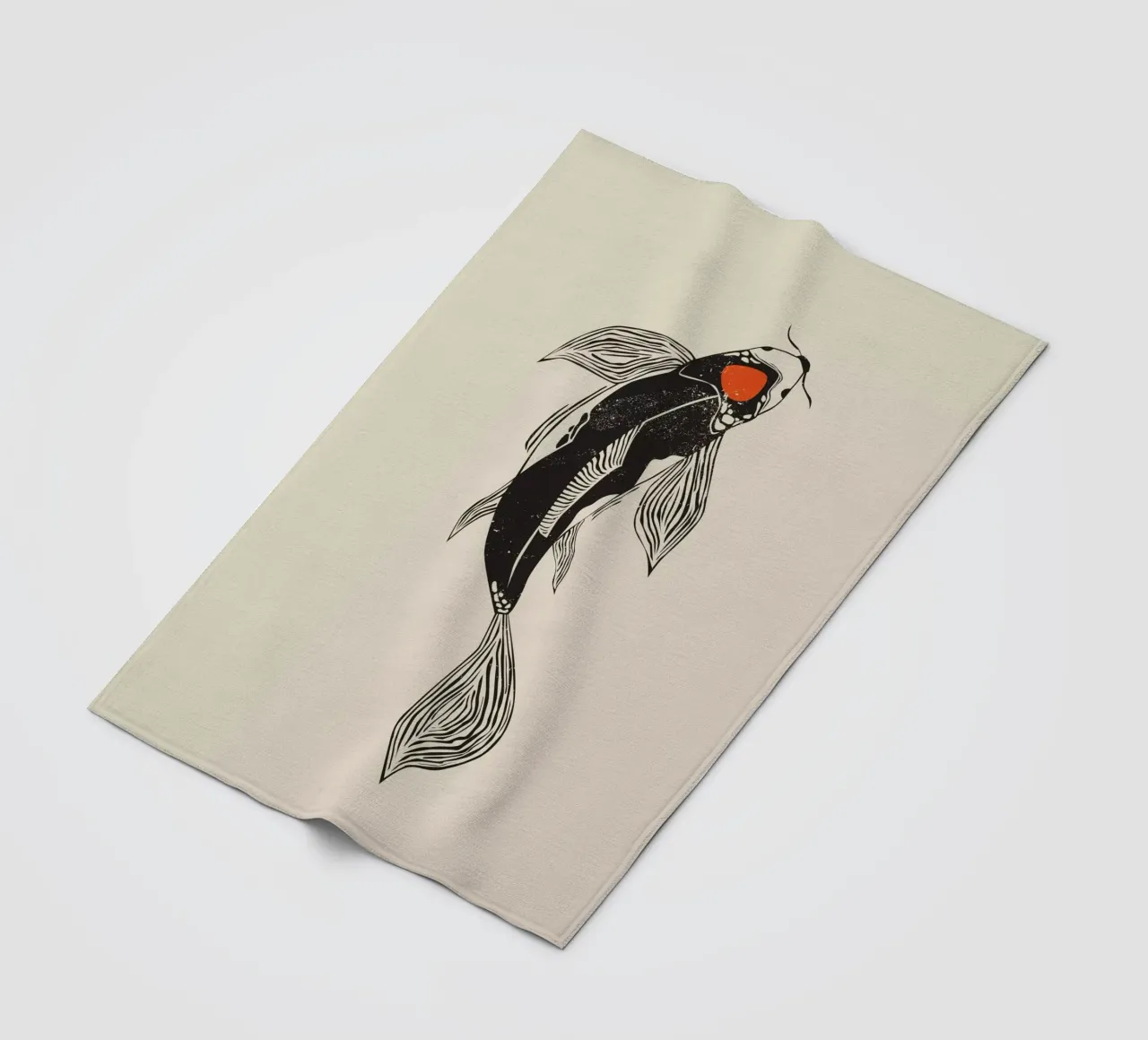 Design del pesce Koi coperta in pile da Indigo Rain