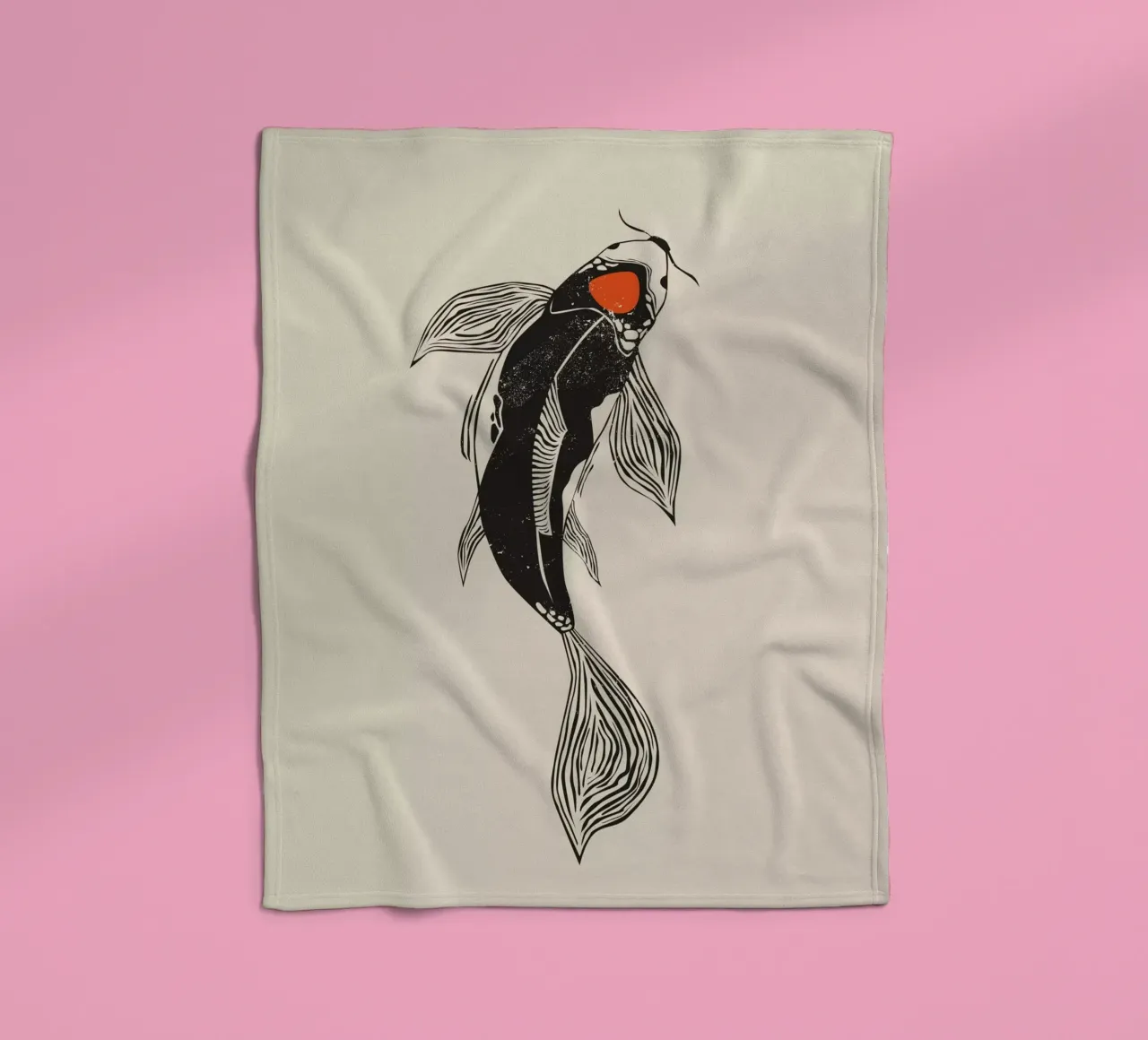 Design del pesce Koi coperta in pile da Indigo Rain