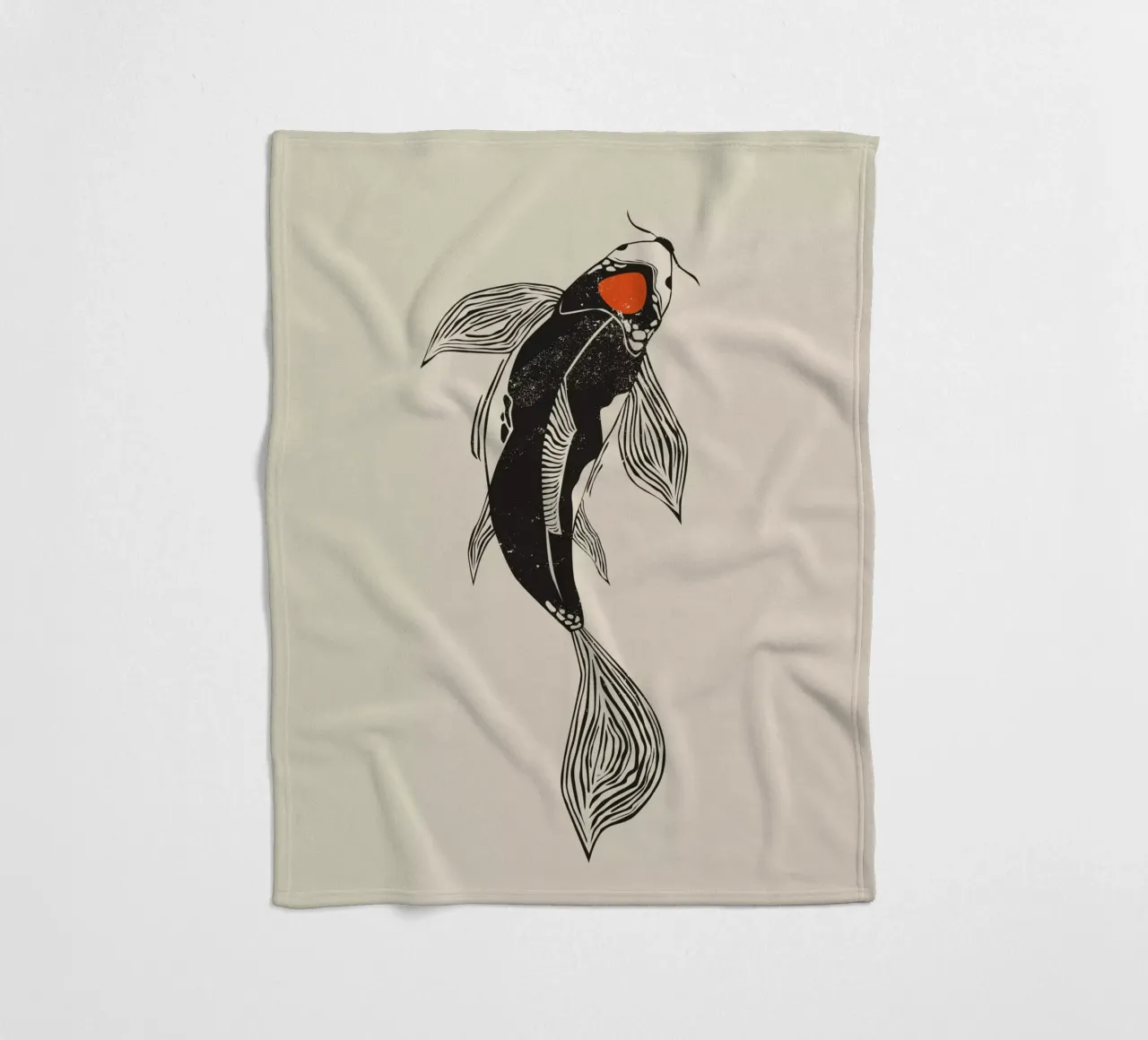 Design del pesce Koi coperta in pile da Indigo Rain