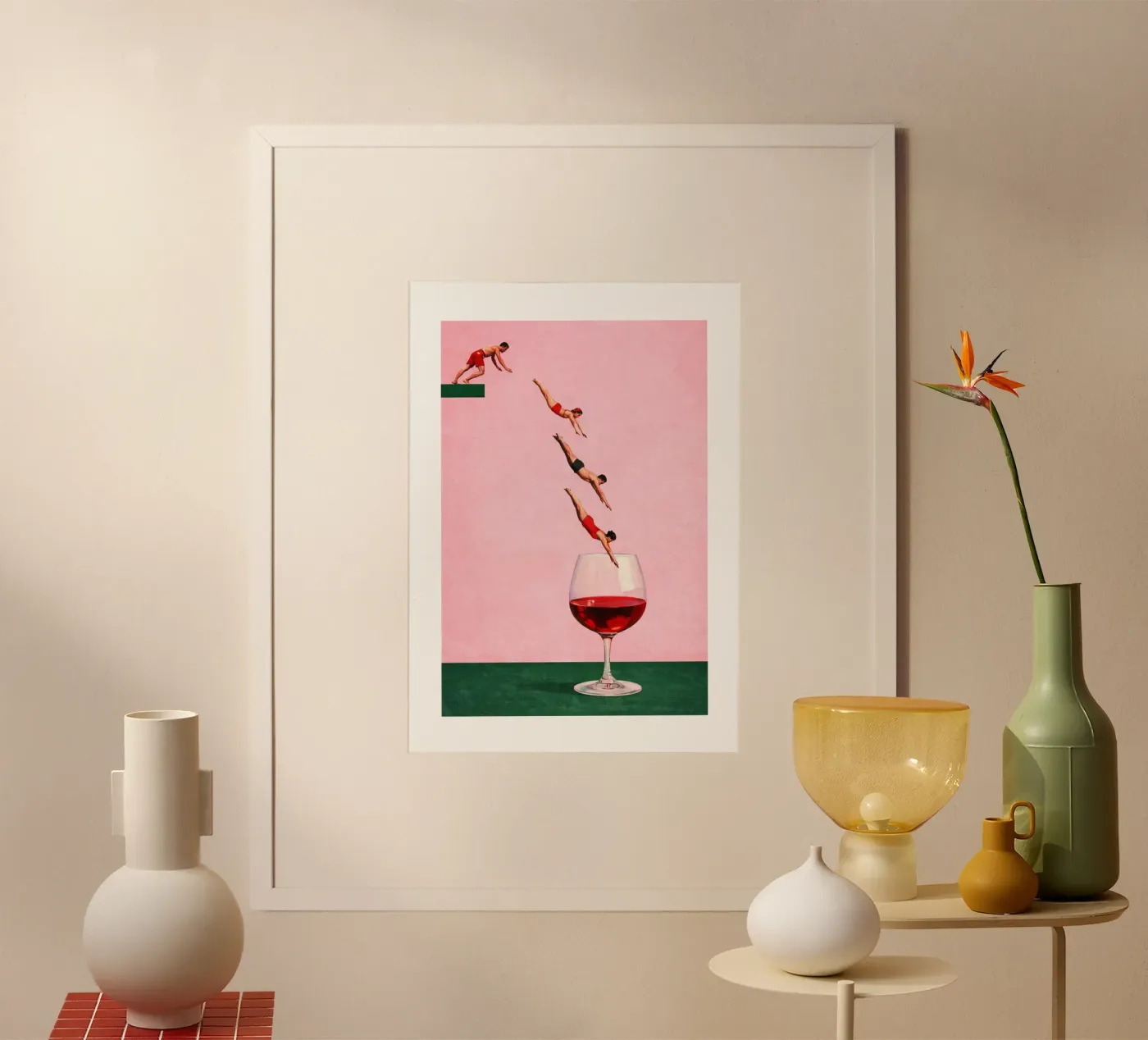 Wine Dive poster da Dopamine Goods - Taste Corner