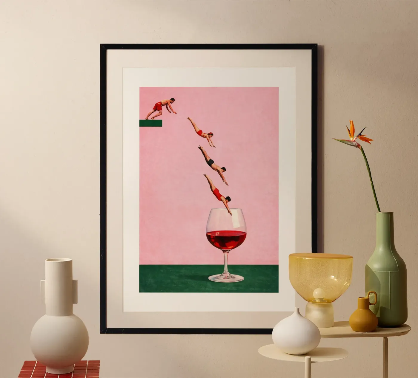 Wine Dive poster da Dopamine Goods - Taste Corner