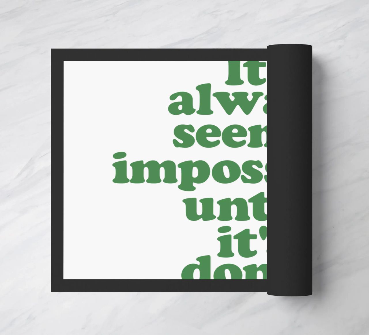 Sembra sempre impossibile finché non viene fatto Design tipografico zerbino da THE MOTIVATED TYPE