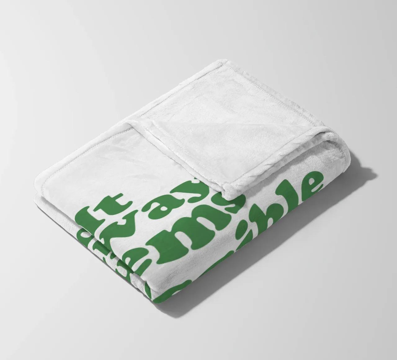 It Always Seems Impossible Until Its Done Typografie Design fleece blanket by THE MOTIVATED TYPE