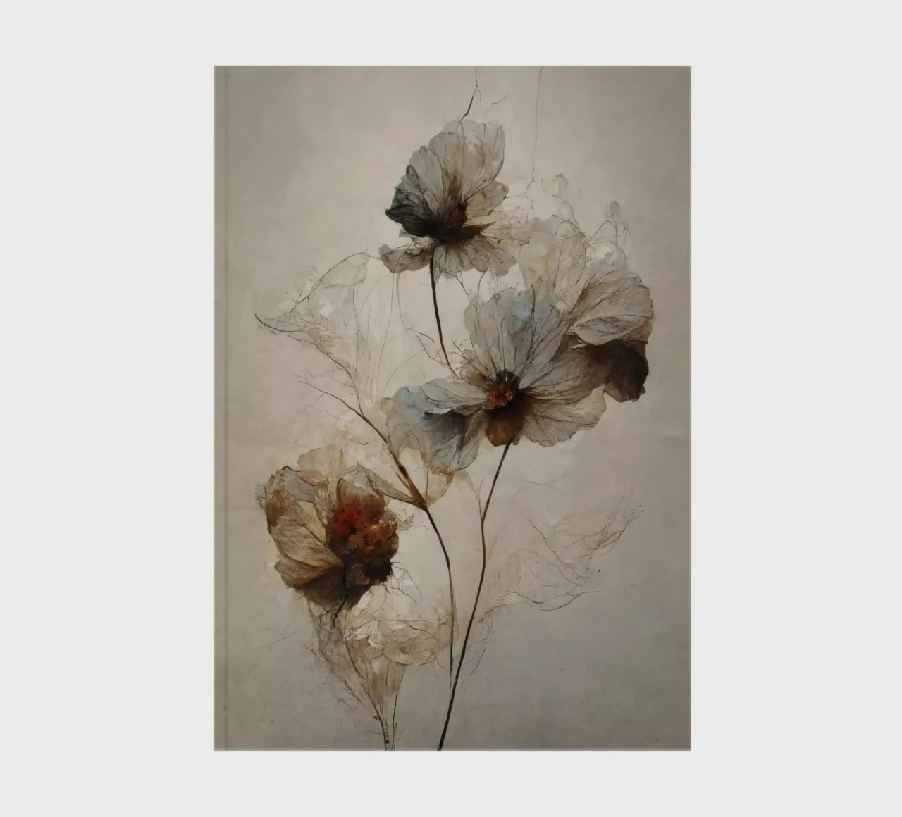 Dry Flowers No 3 notebook by treechild