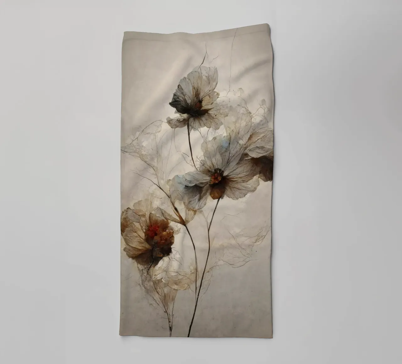 Dry Flowers No 3 asciugamano da bagno da treechild