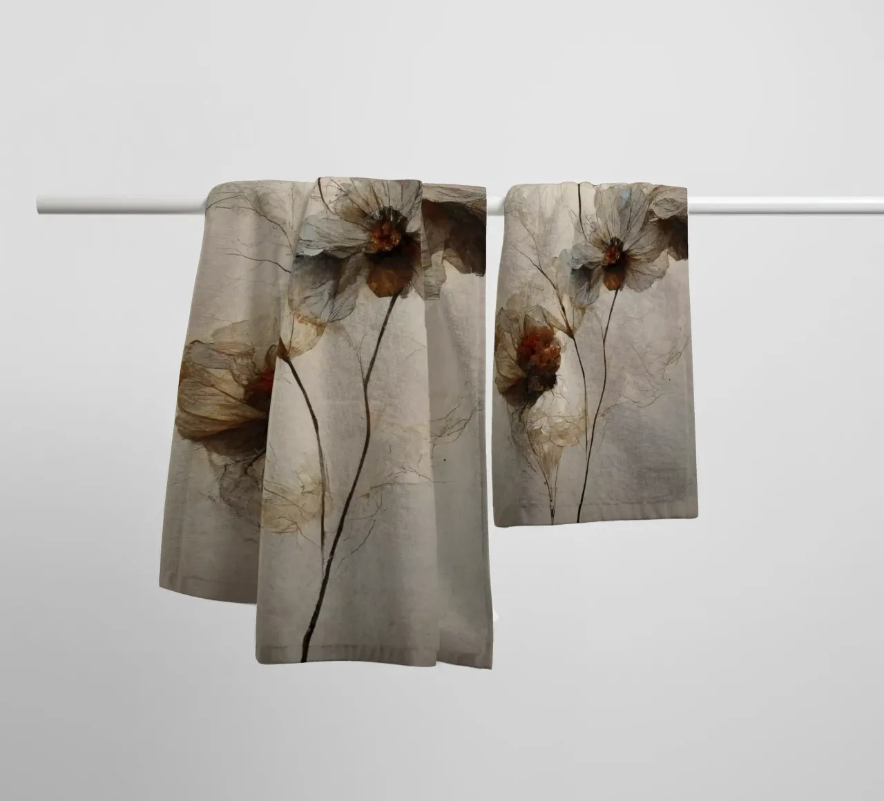 Dry Flowers No 3 asciugamano da bagno da treechild