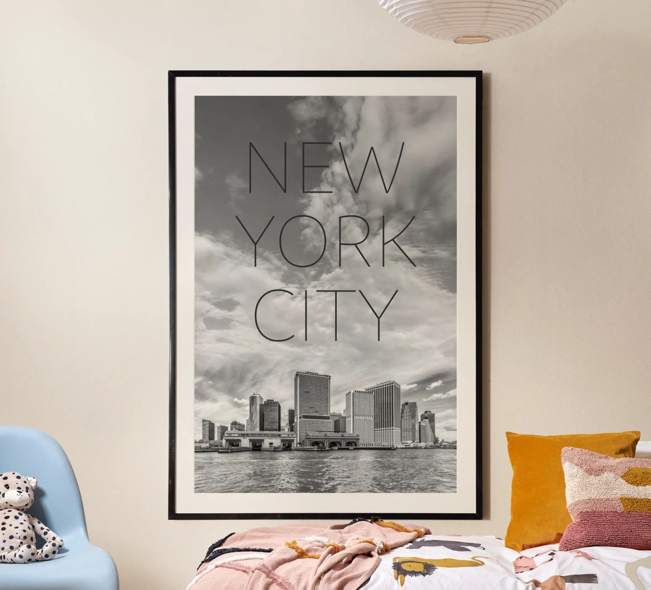 MANHATTAN South Point e Whitehall Terminal | Minimalist Skyl poster da Melanie Viola