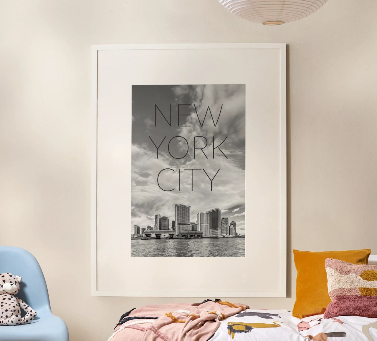 MANHATTAN South Point e Whitehall Terminal | Minimalist Skyl poster da Melanie Viola