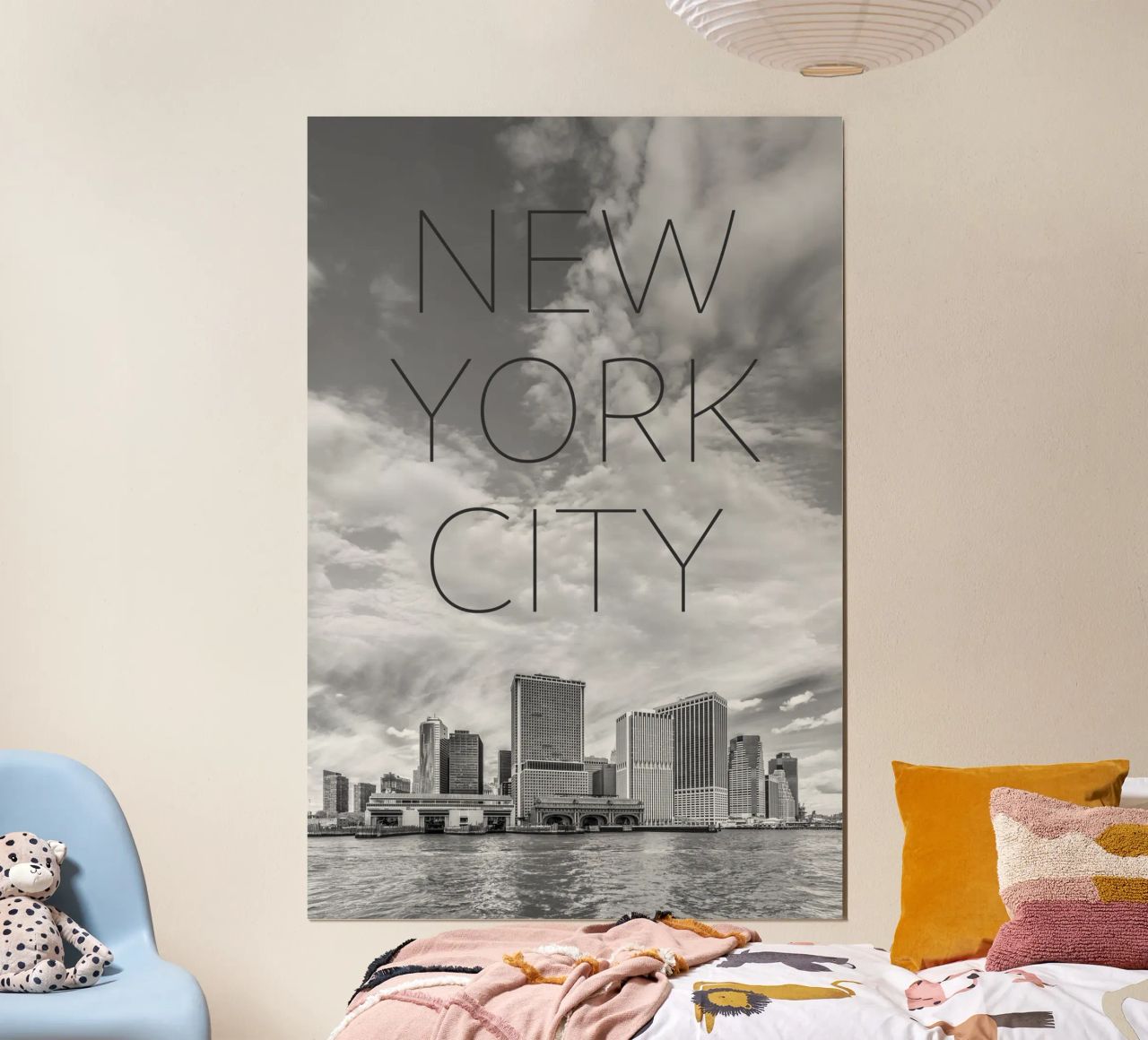 MANHATTAN South Point e Whitehall Terminal | Minimalist Skyl poster da Melanie Viola