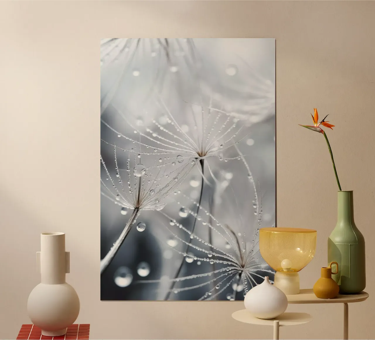 Tiny Wet World poster con telaio in alluminio da treechild