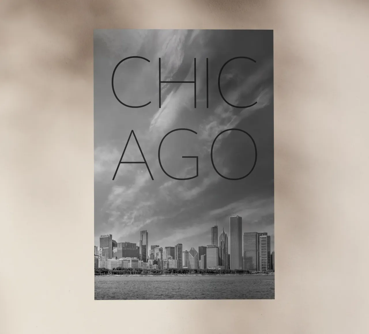 Skyline di CHICAGO | Testo pellicola backlit da Melanie Viola