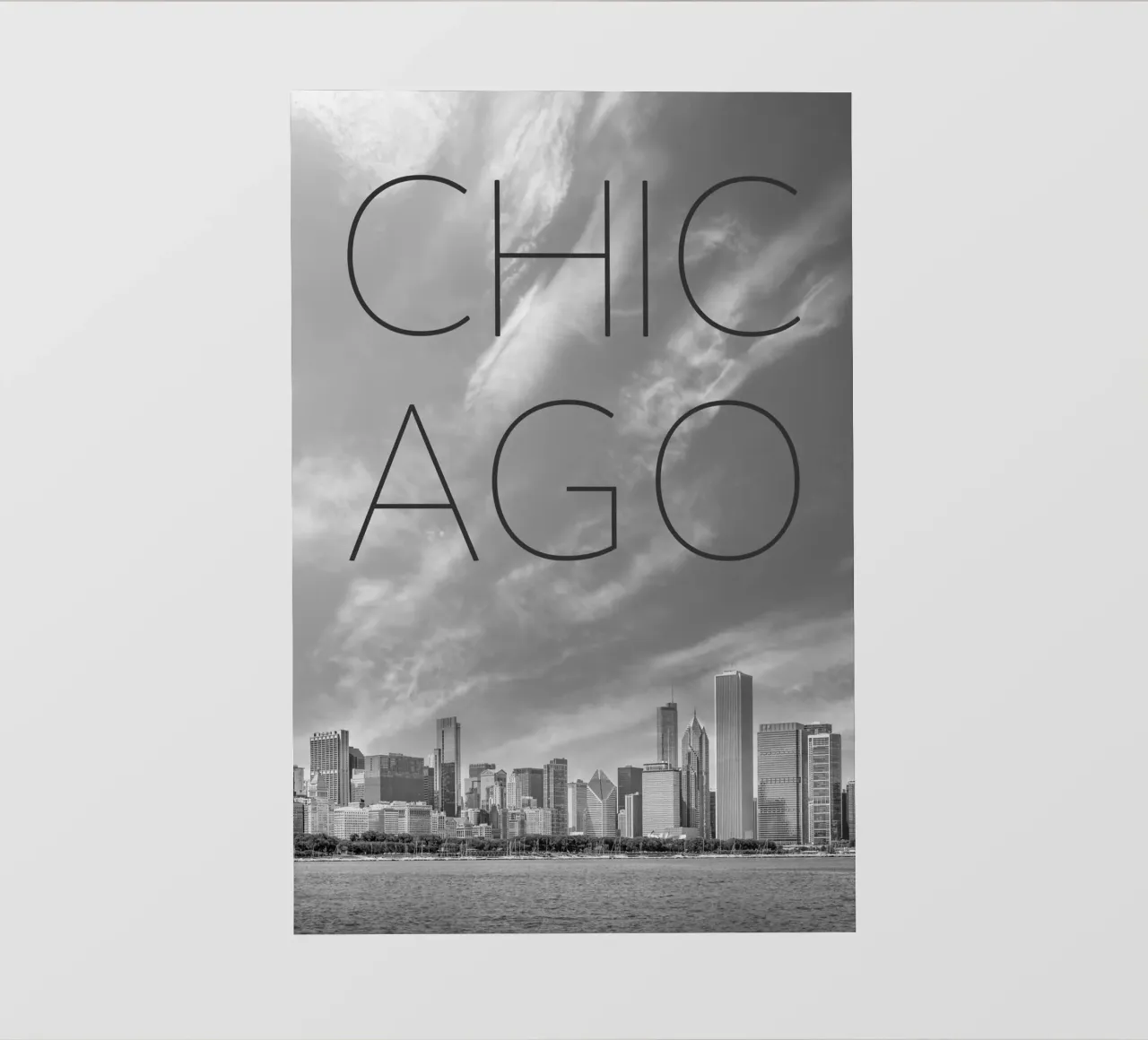 Skyline di CHICAGO | Testo pellicola backlit da Melanie Viola
