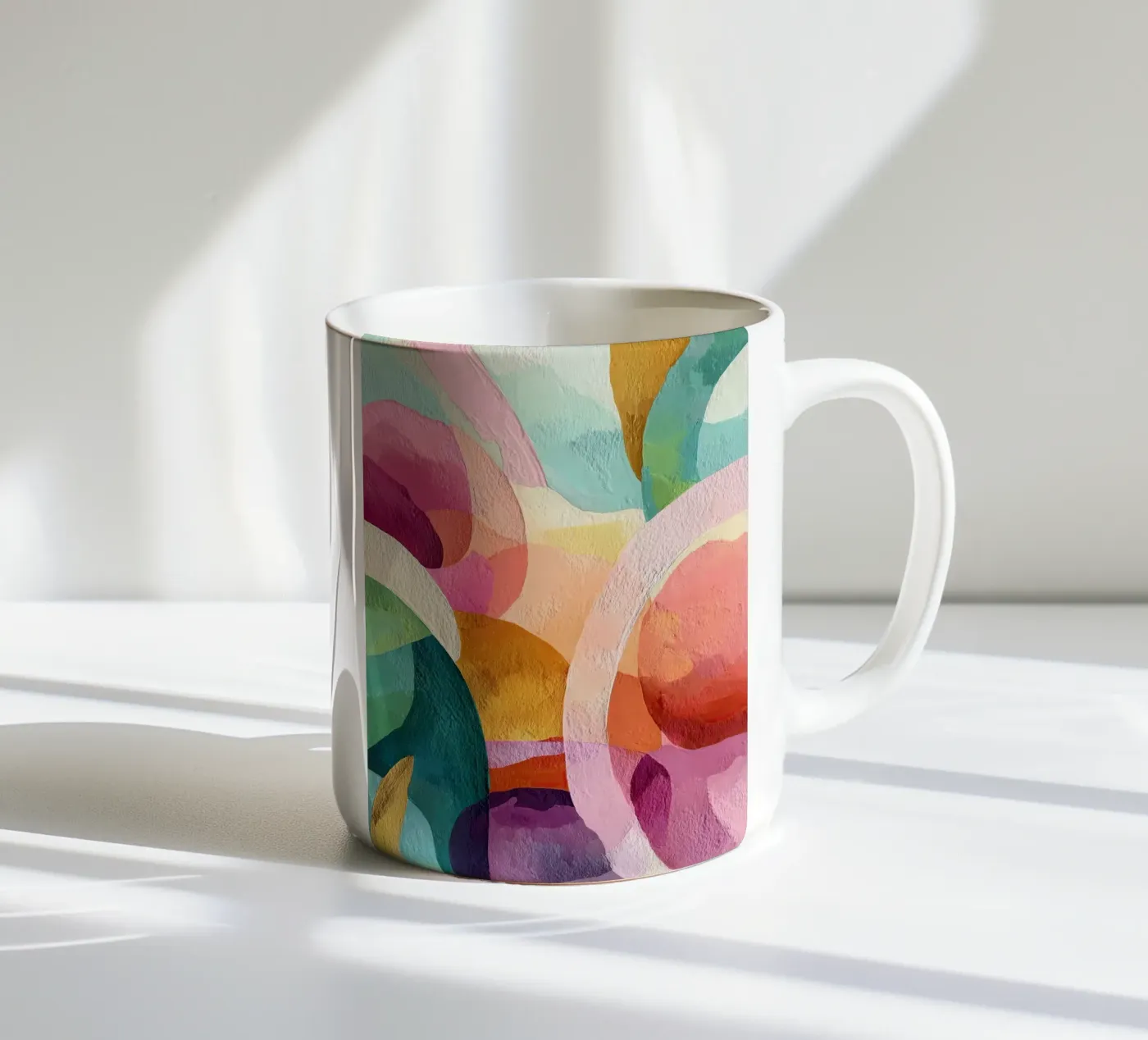 Soft Geometry ceramic mug by Hugo