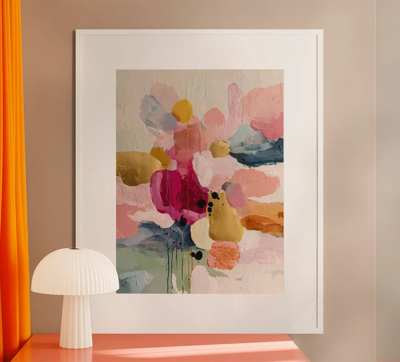 Soft Pink Abstract poster da Hugo
