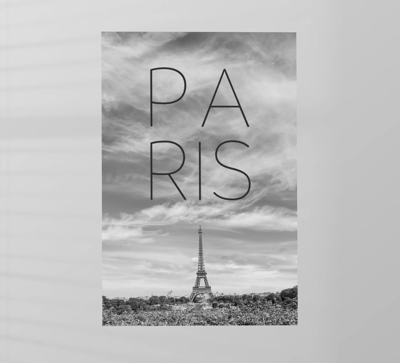 PARIGI Torre Eiffel | Testo & Skyline pellicola backlit da Melanie Viola