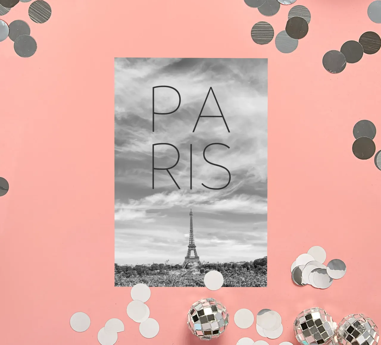 PARIGI Torre Eiffel | Testo & Skyline adesivo da Melanie Viola
