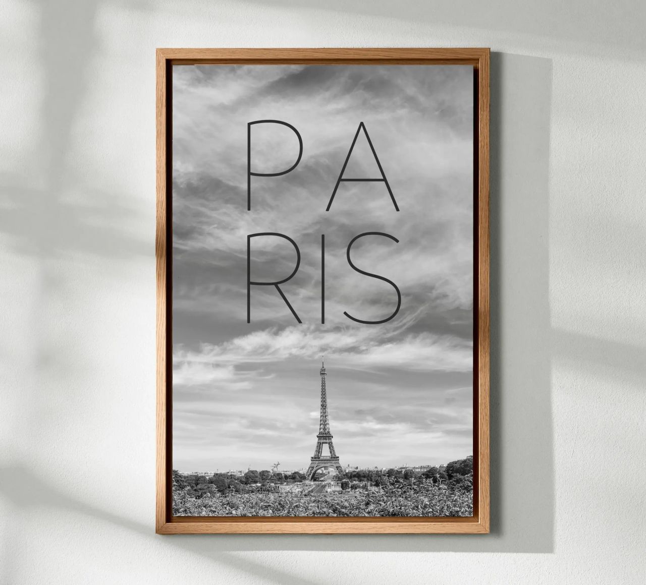 PARIGI Torre Eiffel | Testo & Skyline alluminio dibond da Melanie Viola