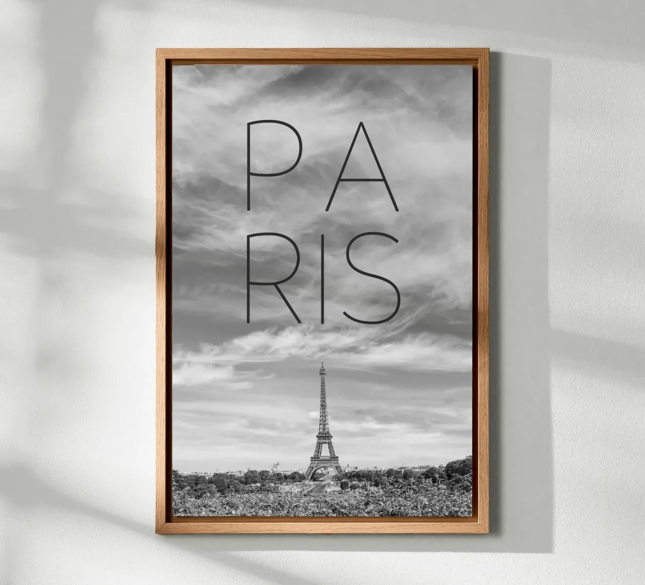 PARIS Eiffel Tower | Text & Skyline canvas by Melanie Viola