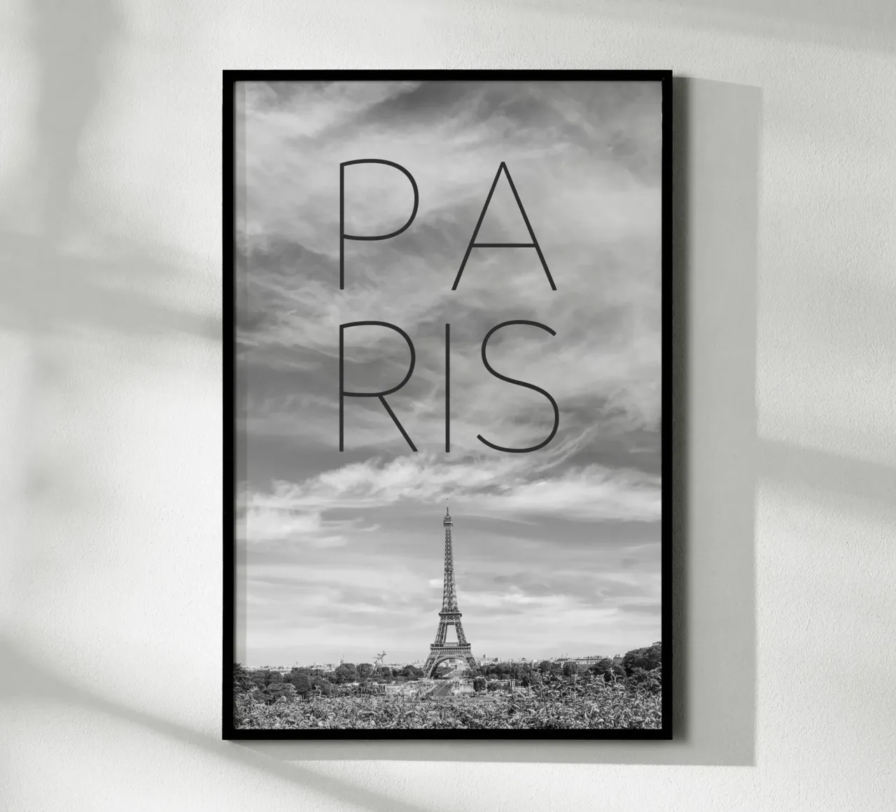 PARIS Eiffelturm | Text & Skyline Hahnemühle von Melanie Viola