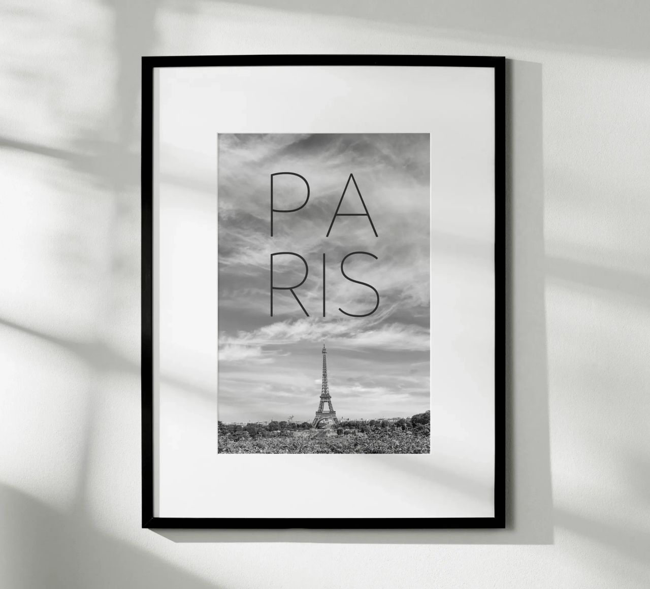 PARIGI Torre Eiffel | Testo & Skyline poster da Melanie Viola