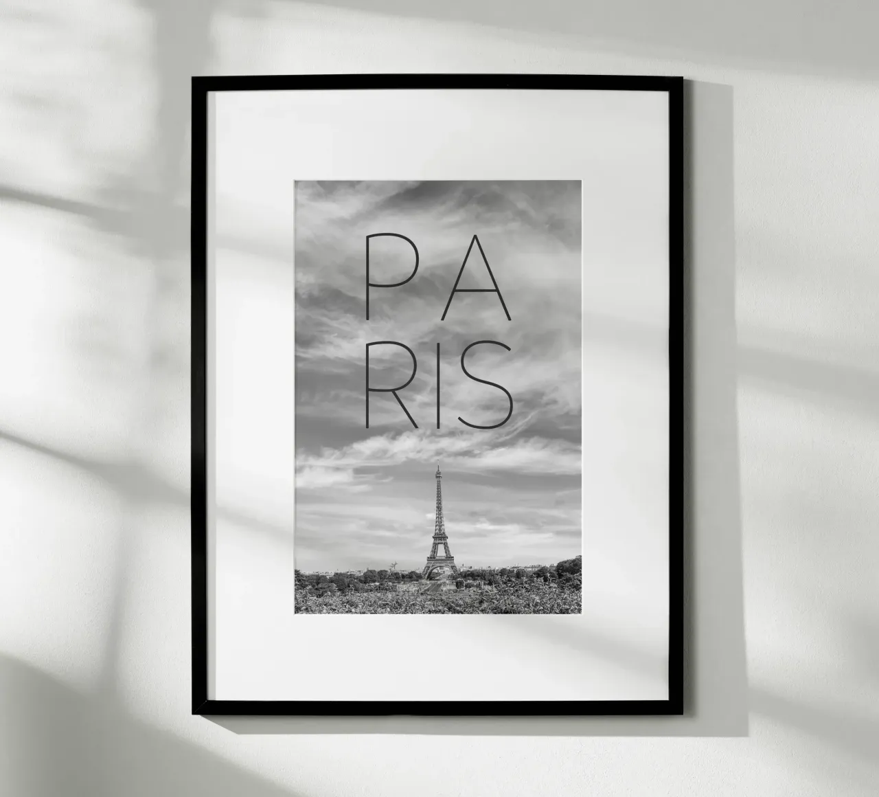 PARIS Eiffelturm | Text & Skyline Hahnemühle von Melanie Viola