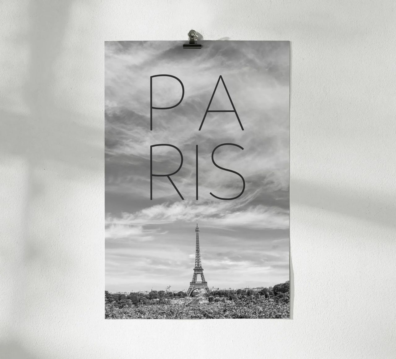 PARIGI Torre Eiffel | Testo & Skyline poster da Melanie Viola