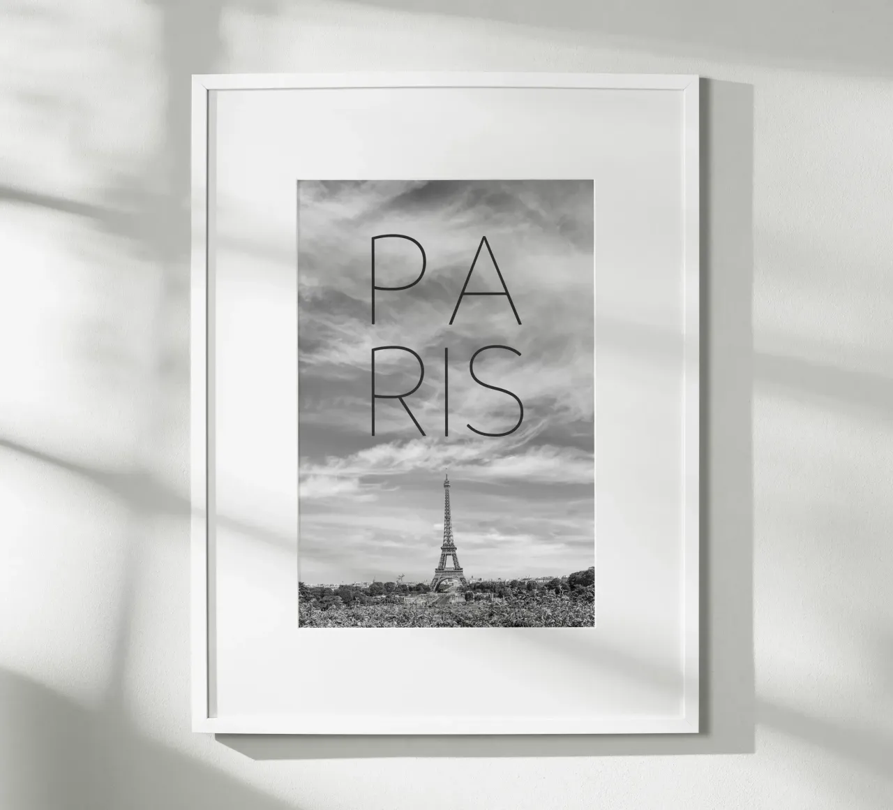 PARIS Eiffelturm | Text & Skyline Hahnemühle von Melanie Viola