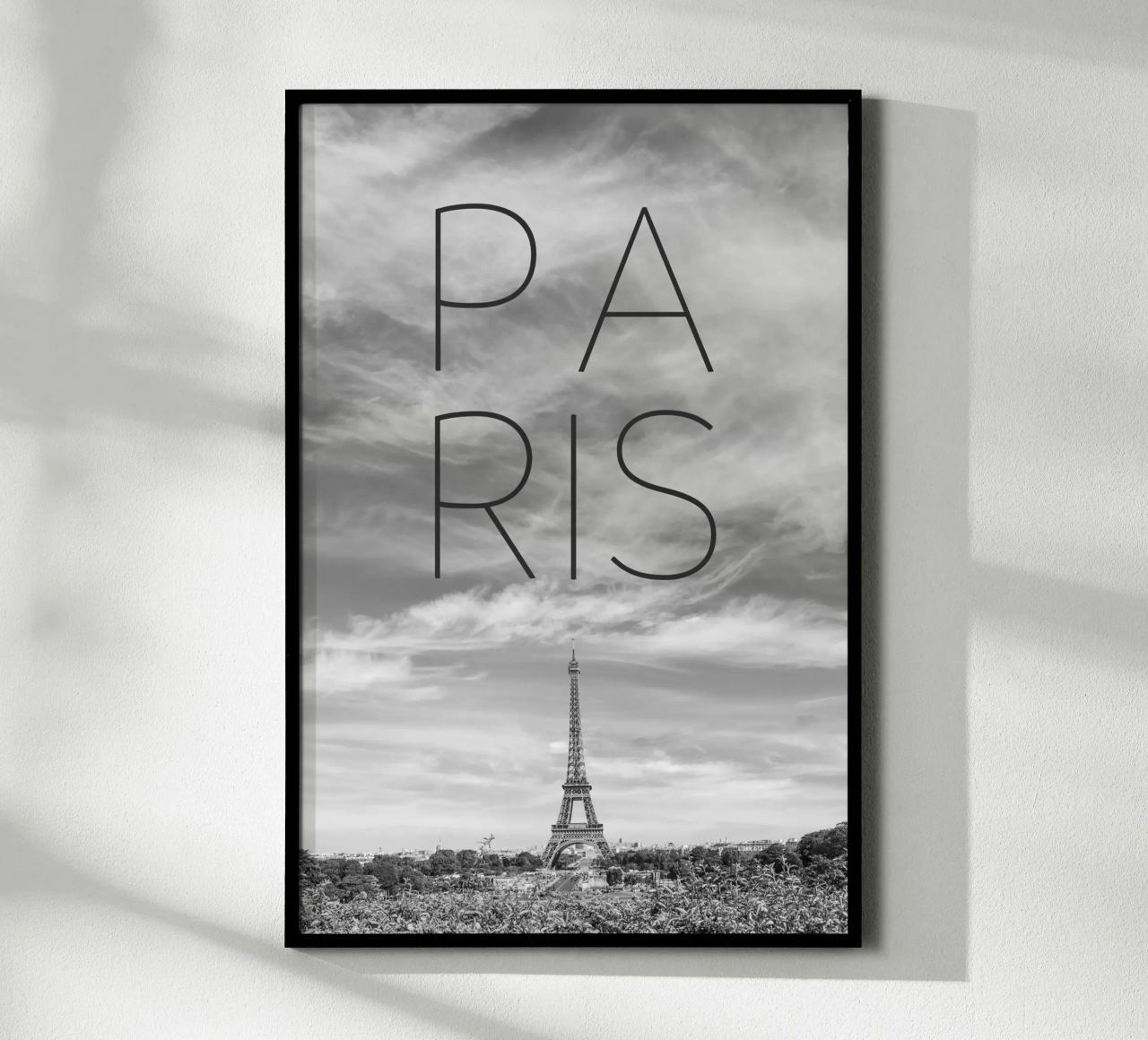 PARIGI Torre Eiffel | Testo & Skyline poster da Melanie Viola