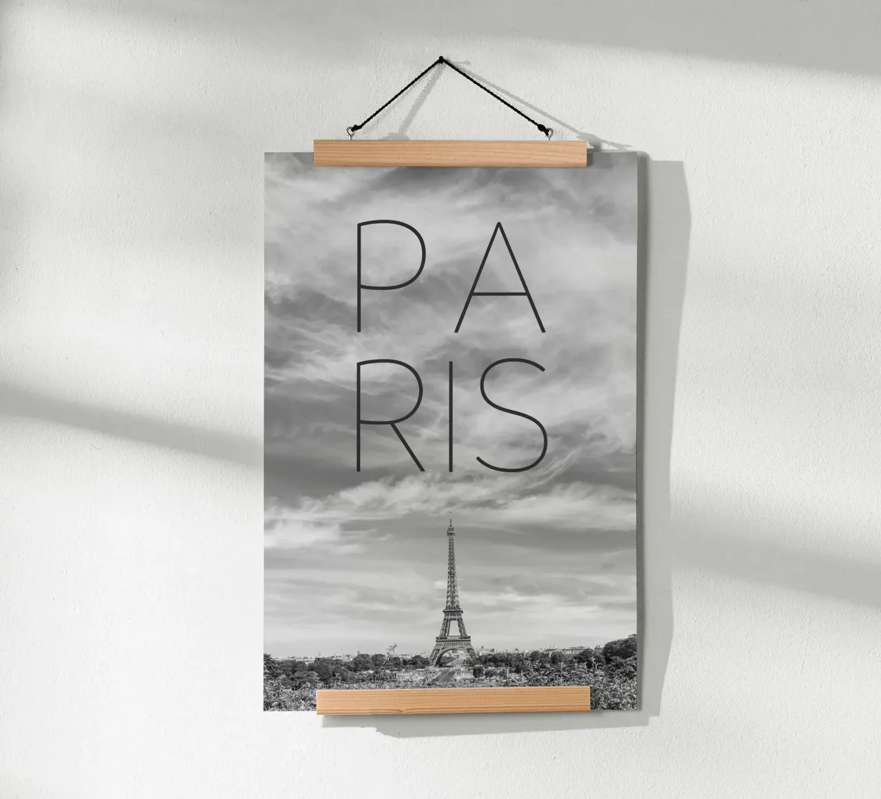 PARIS Eiffelturm | Text & Skyline Hahnemühle von Melanie Viola