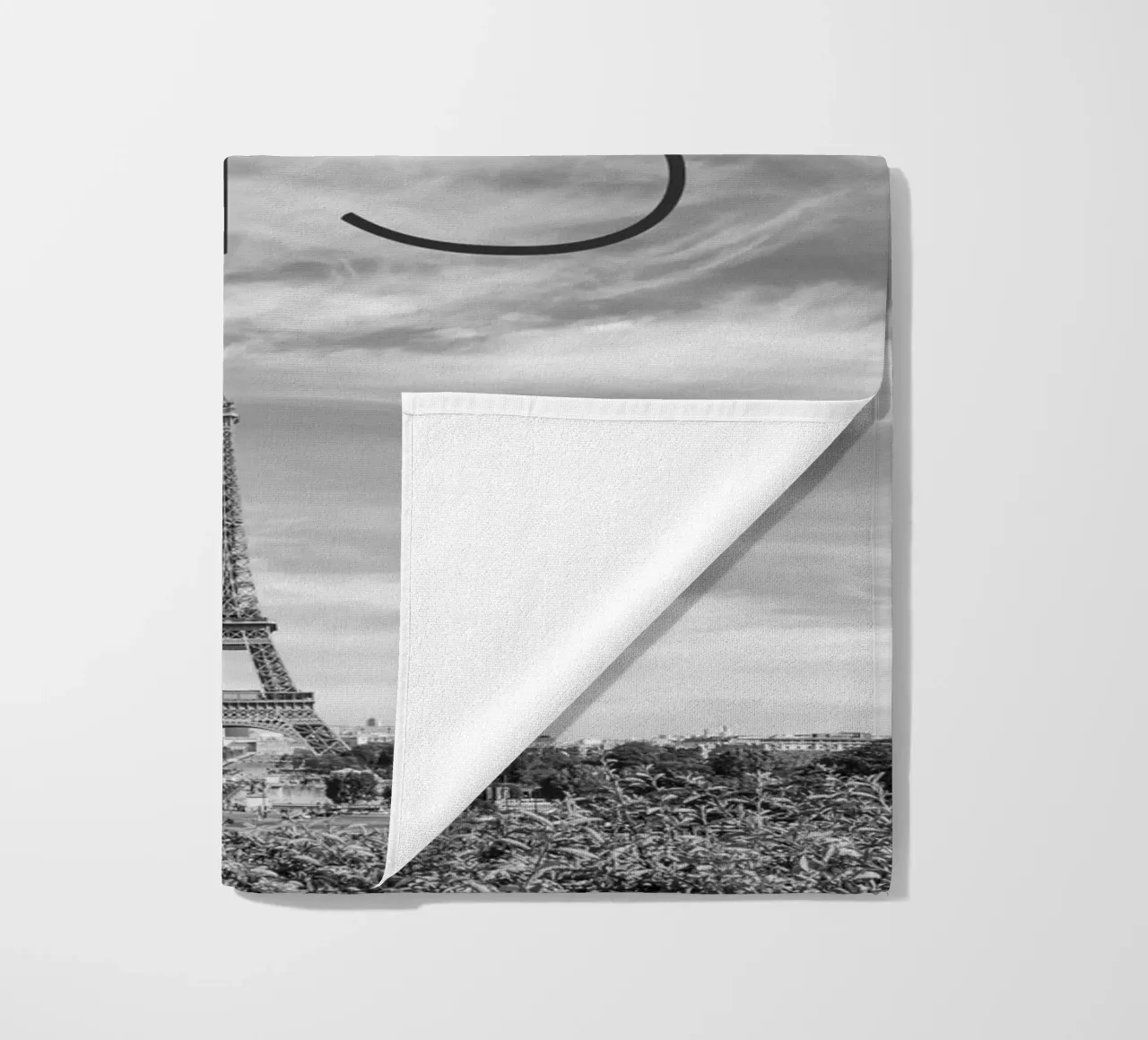 PARIGI Torre Eiffel | Testo & Skyline telo mare da Melanie Viola