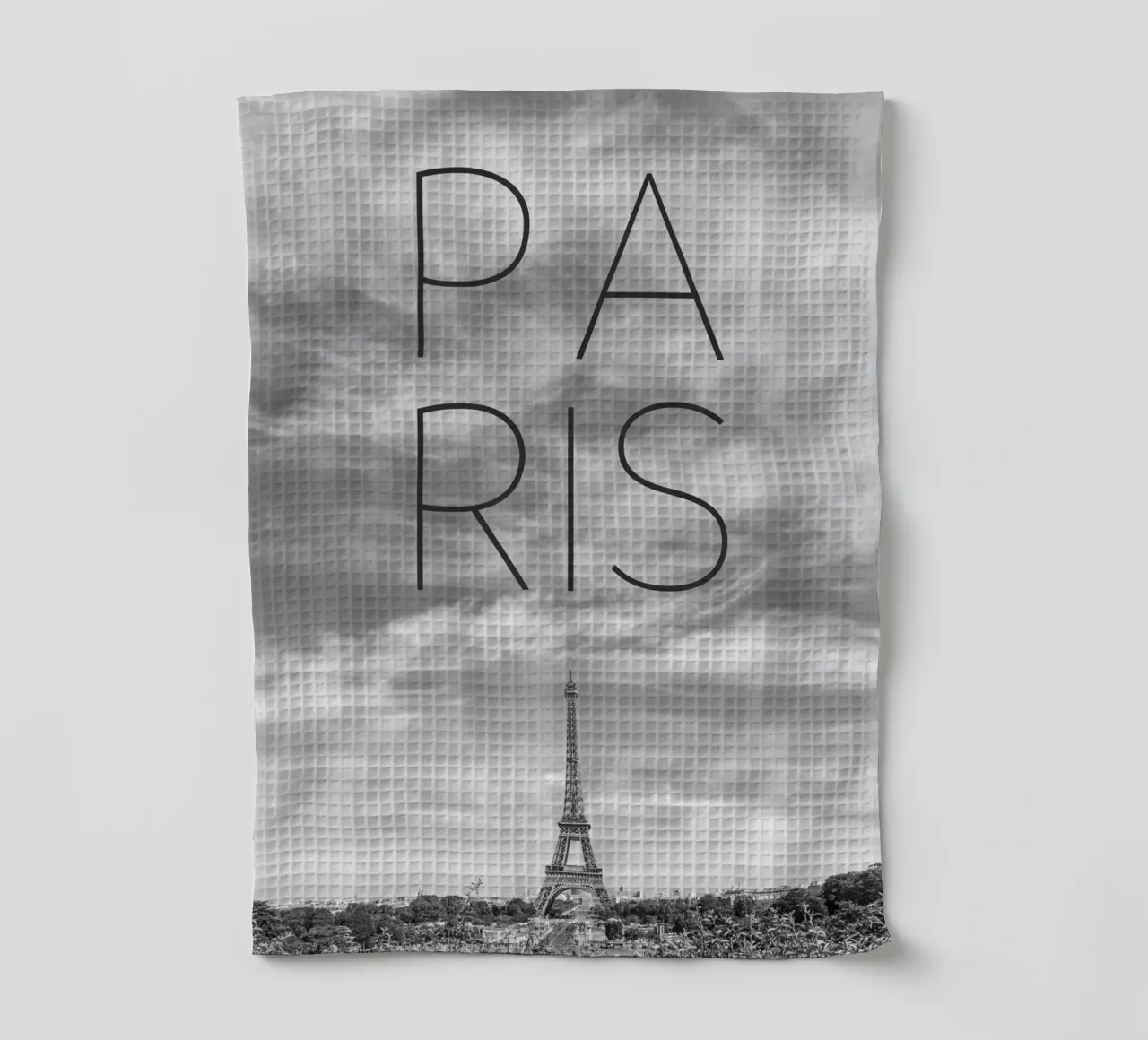 PARIGI Torre Eiffel | Testo & Skyline canovaccio da cucina da Melanie Viola