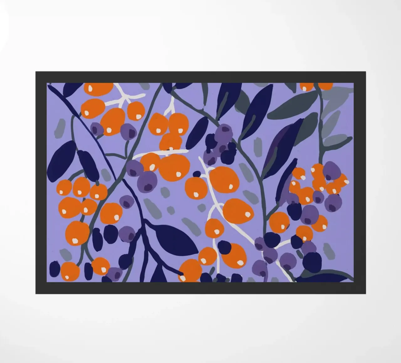 Orange Berries doormat by treechild