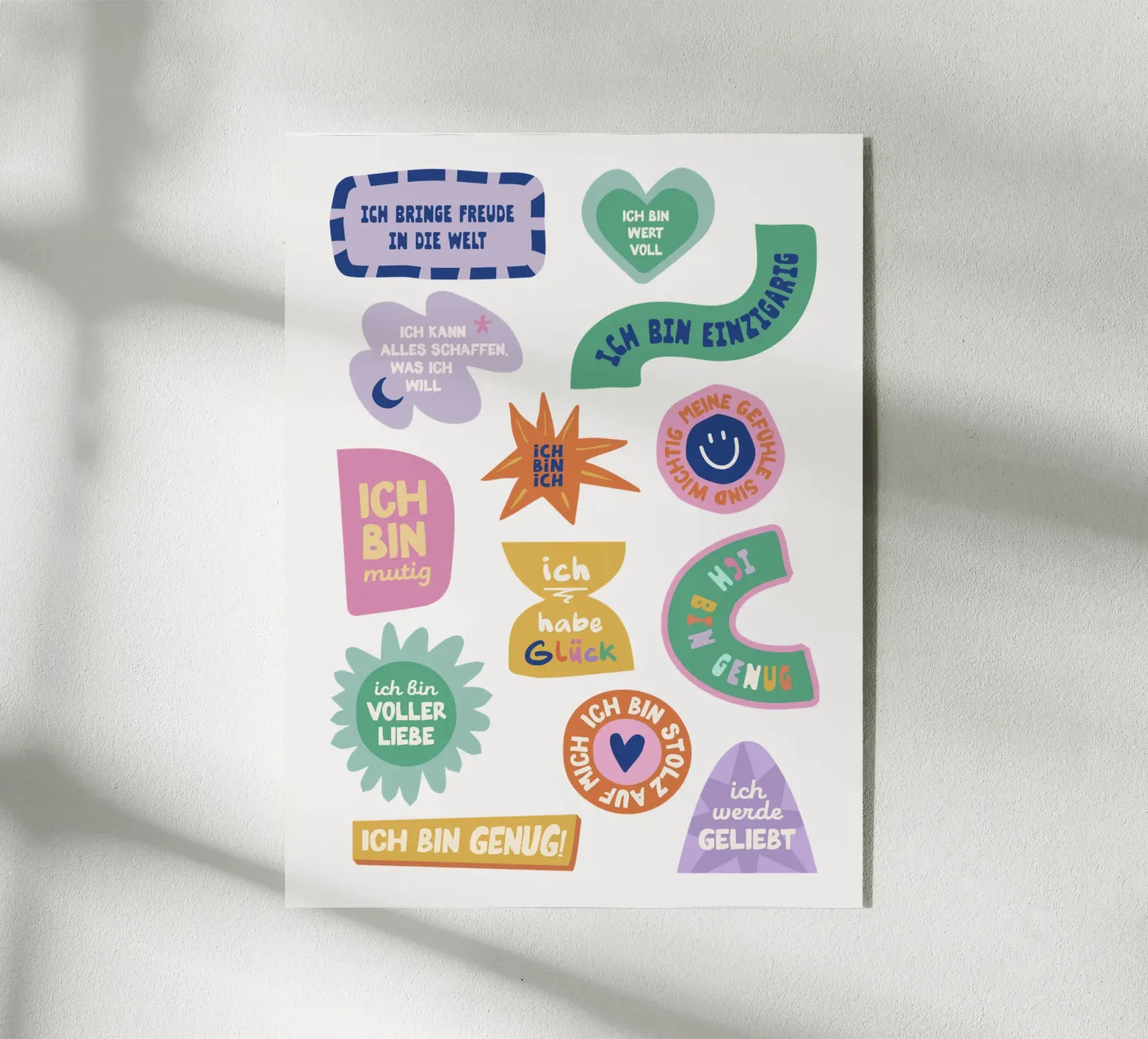 Affirmation Sticker Acryl-Glas von we line studio - art
