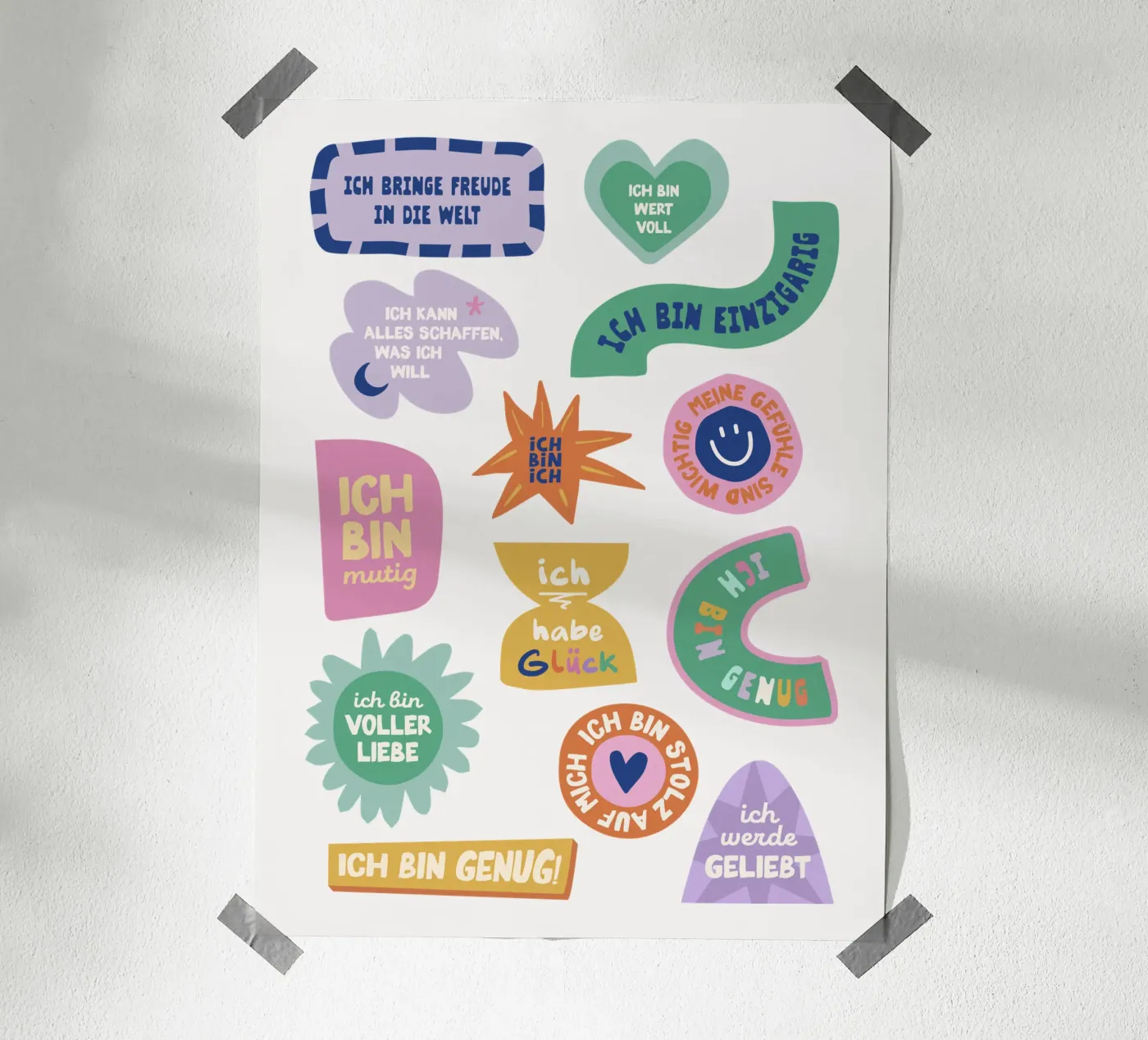 Affirmation Sticker poster da we line studio - art