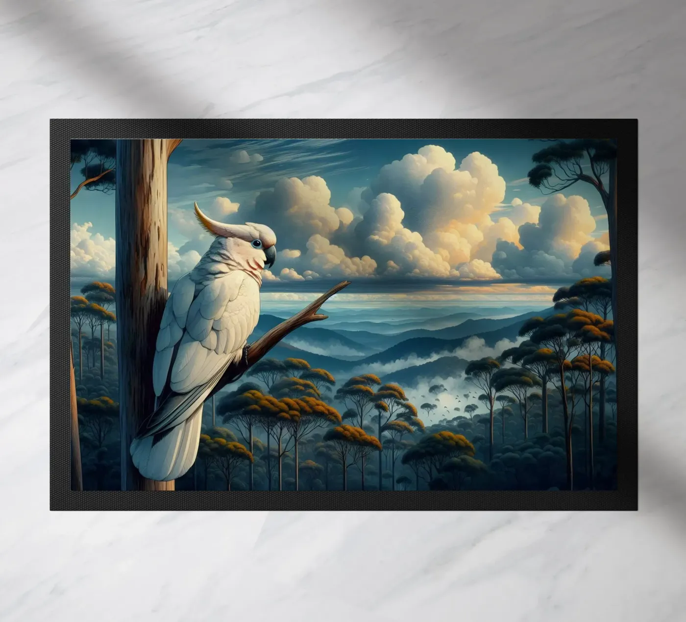 CACATOES paillasson de RUBIANT ART