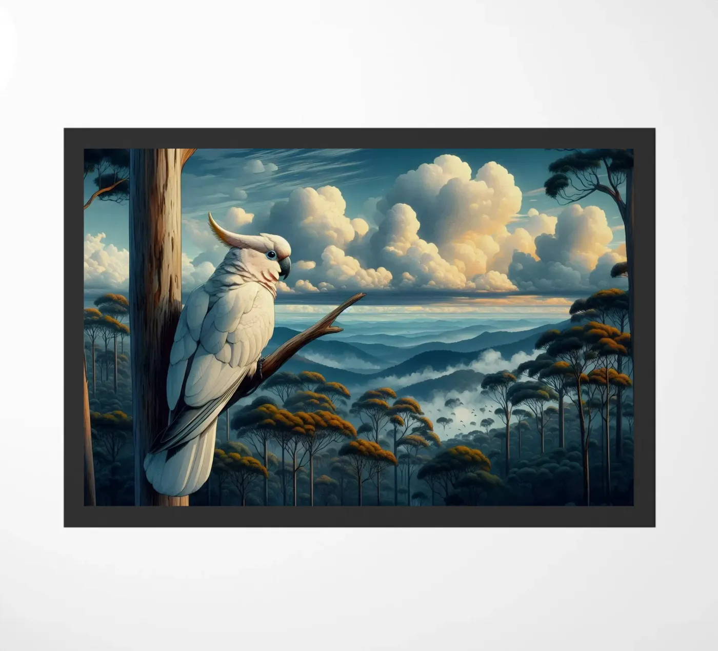 CACATOES paillasson de RUBIANT ART