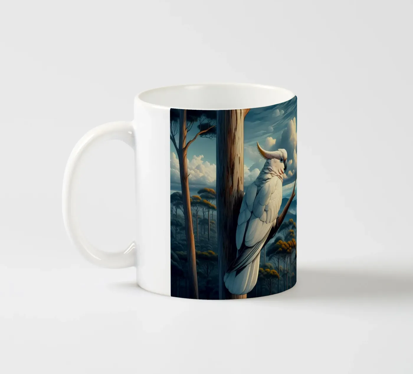 CACATOES ceramic mug by RUBIANT ART