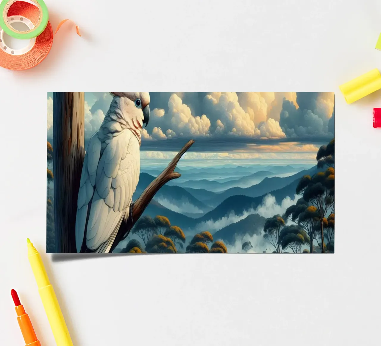 CACATOES stickervel van RUBIANT ART