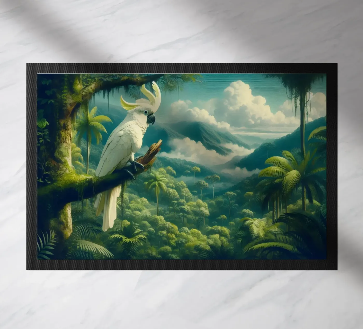 CACATOES doormat by RUBIANT ART