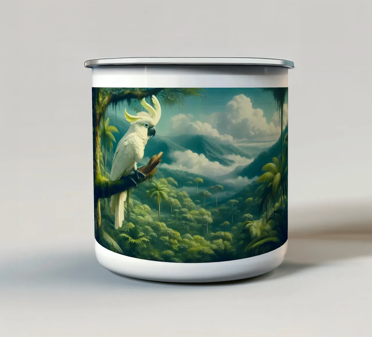 CACATOI tazza in smalto da RUBIANT ART