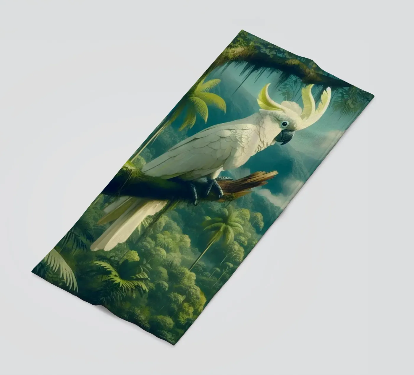 CACATOES beach towel by RUBIANT ART
