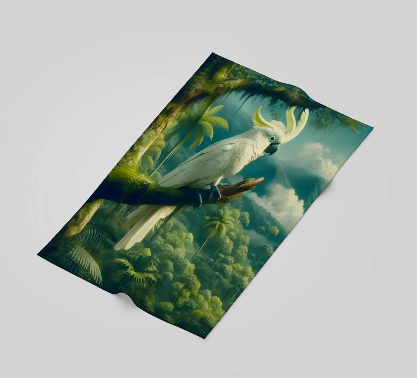 CACATOES beach towel by RUBIANT ART