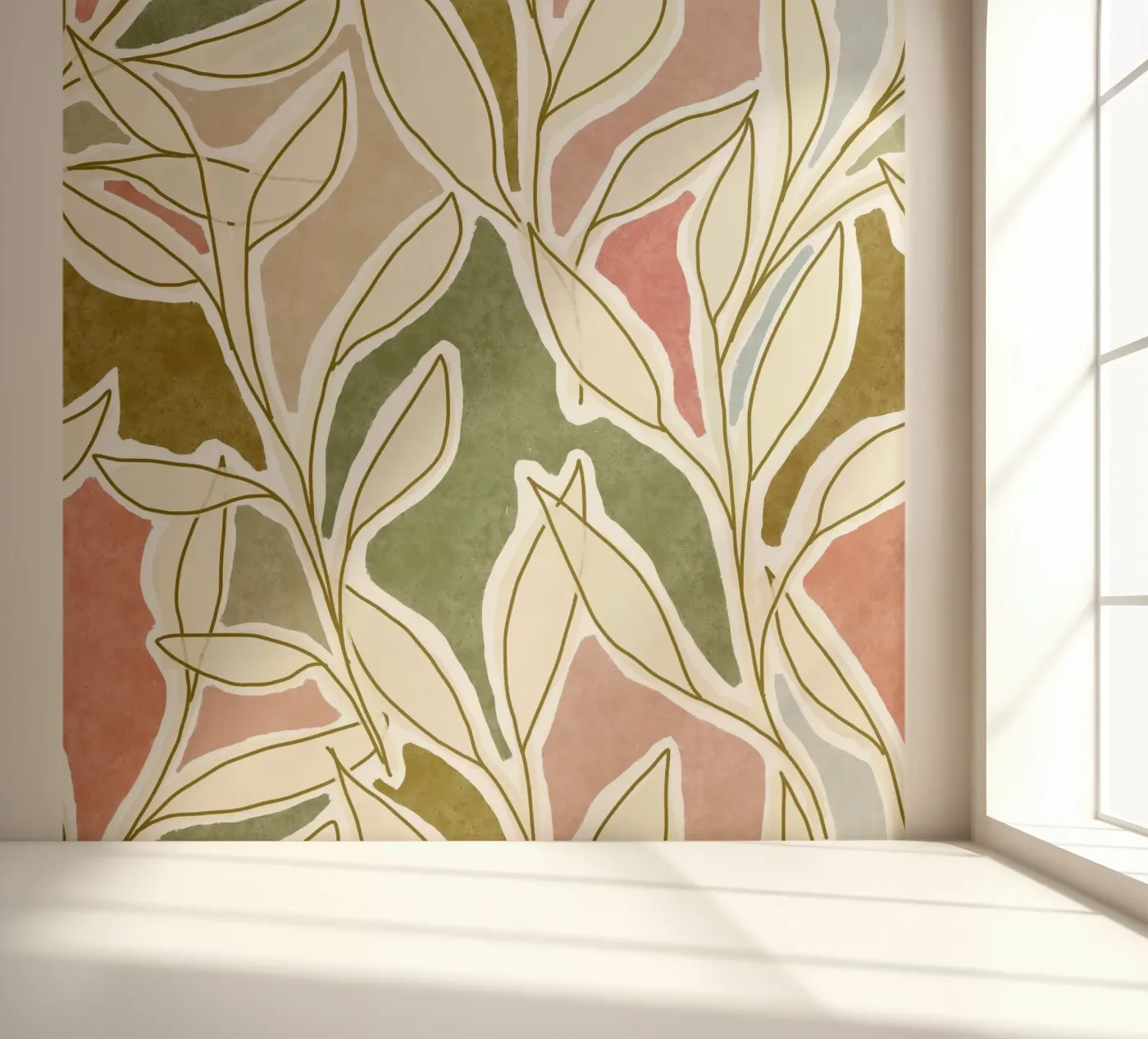 Botanical Dream Patchwork fotobehang van DesigndN Botanical