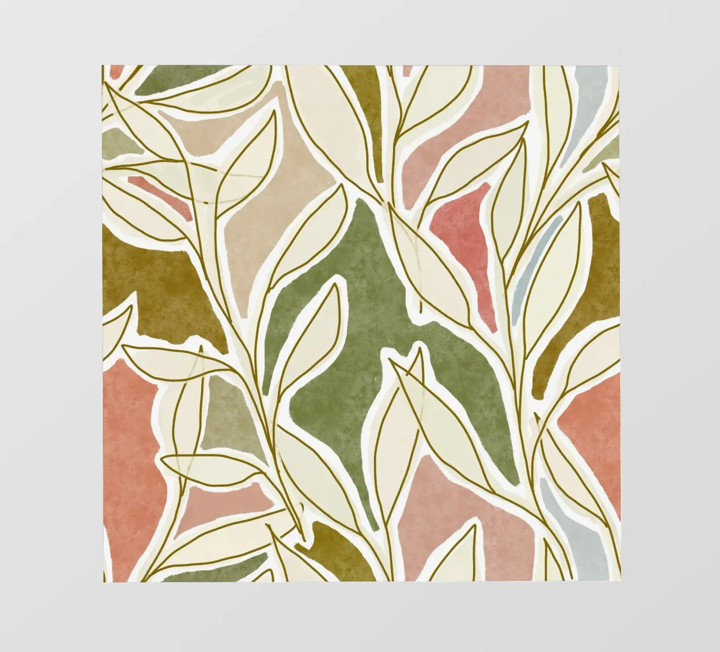 Botanical Dream Patchwork fotobehang van DesigndN Botanical