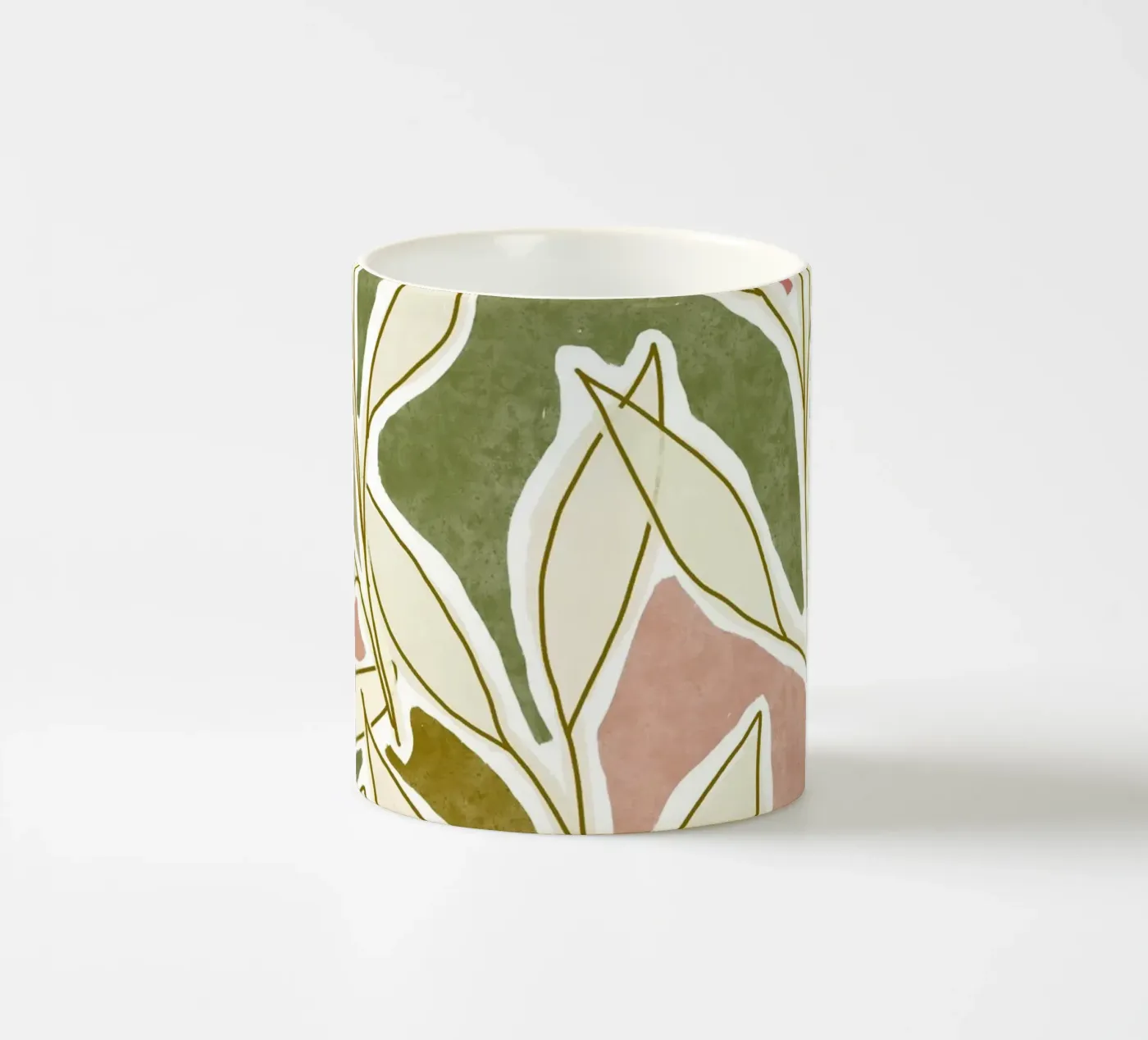 Botanical Dream Patchwork ceramic mug by DesigndN Botanical