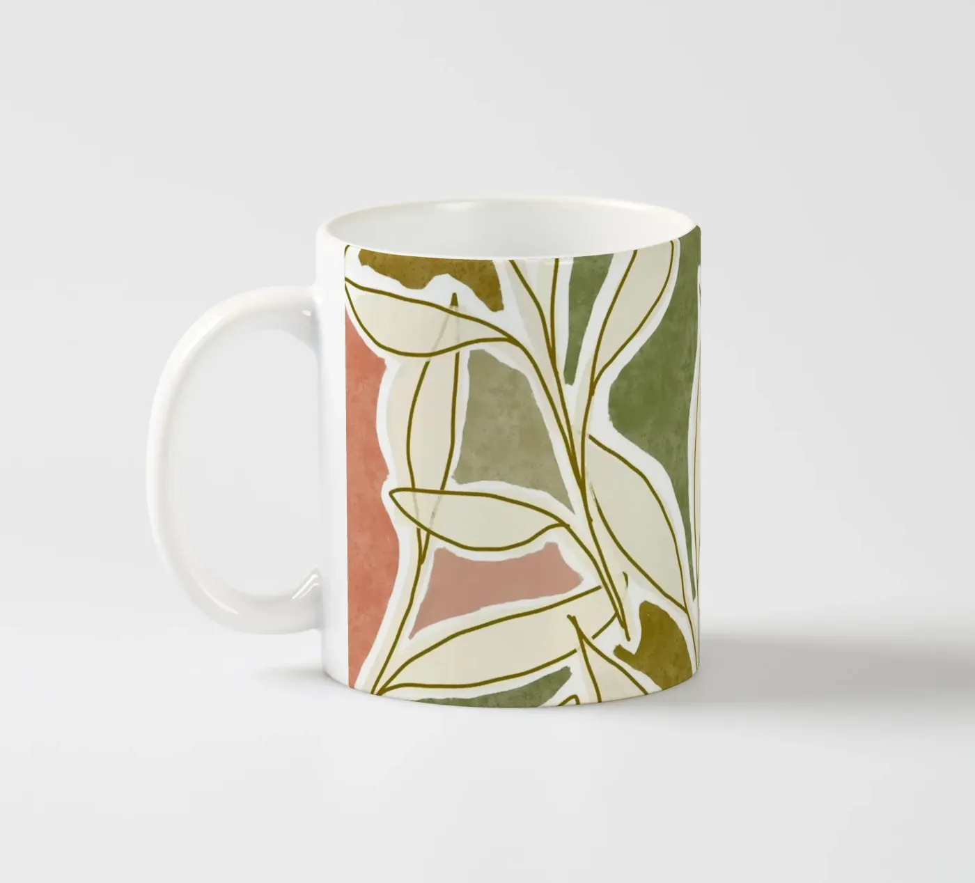 Botanical Dream Patchwork ceramic mug by DesigndN Botanical
