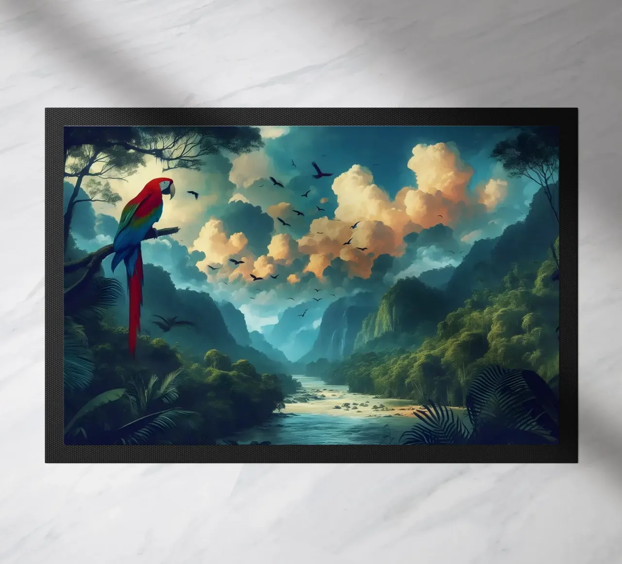 ARA ROUGE doormat by RUBIANT ART